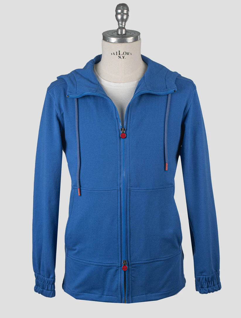 Kiton Blue Cotton Ea Tracksuit Short Pants
