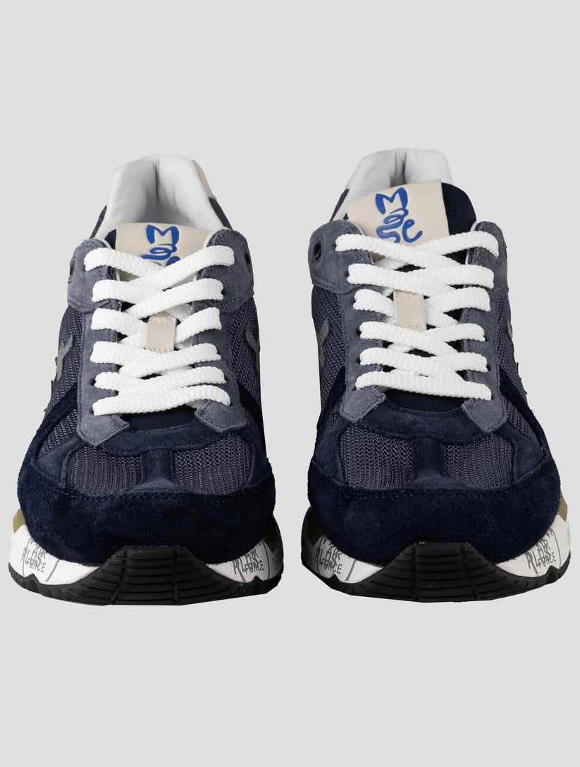 Premiata Blue Leather Suede Pu Pa Nylon Pl Sneakers