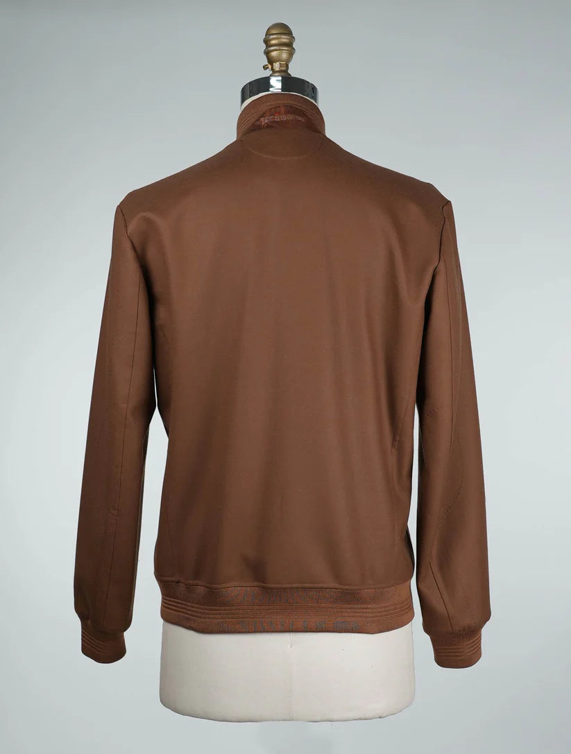 Kiton Light Brown Wool Ea Coat