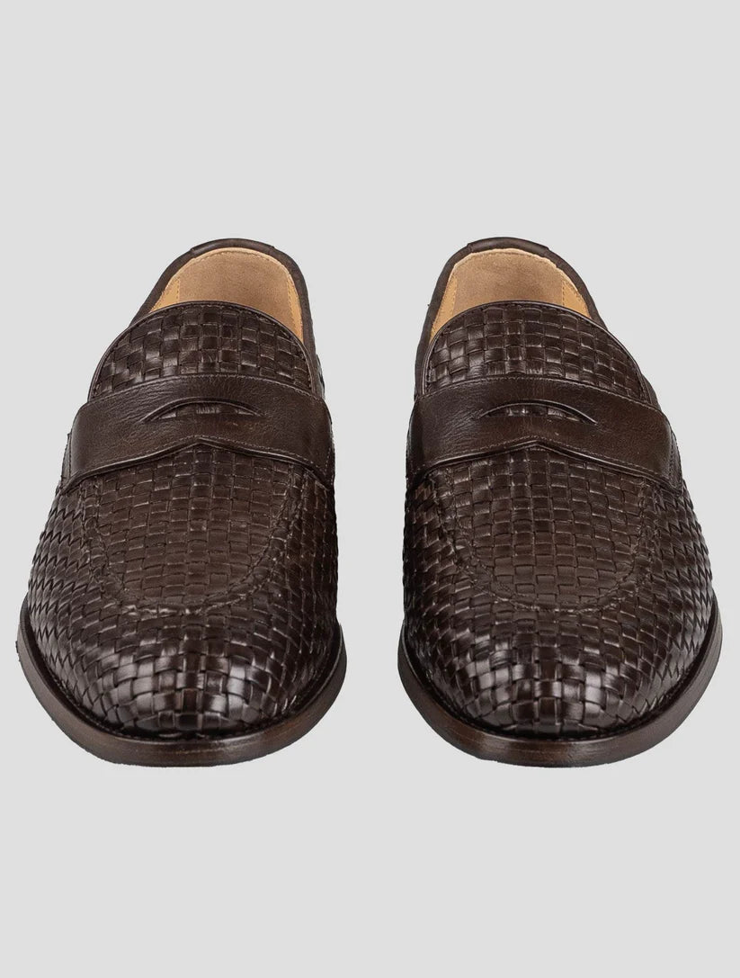 Brunello Cucinelli Dark Brown Leather Loafers