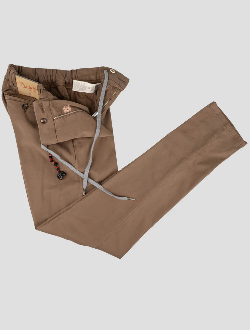 Marco Pescarolo Brown Lycra Cotton Ea Pants
