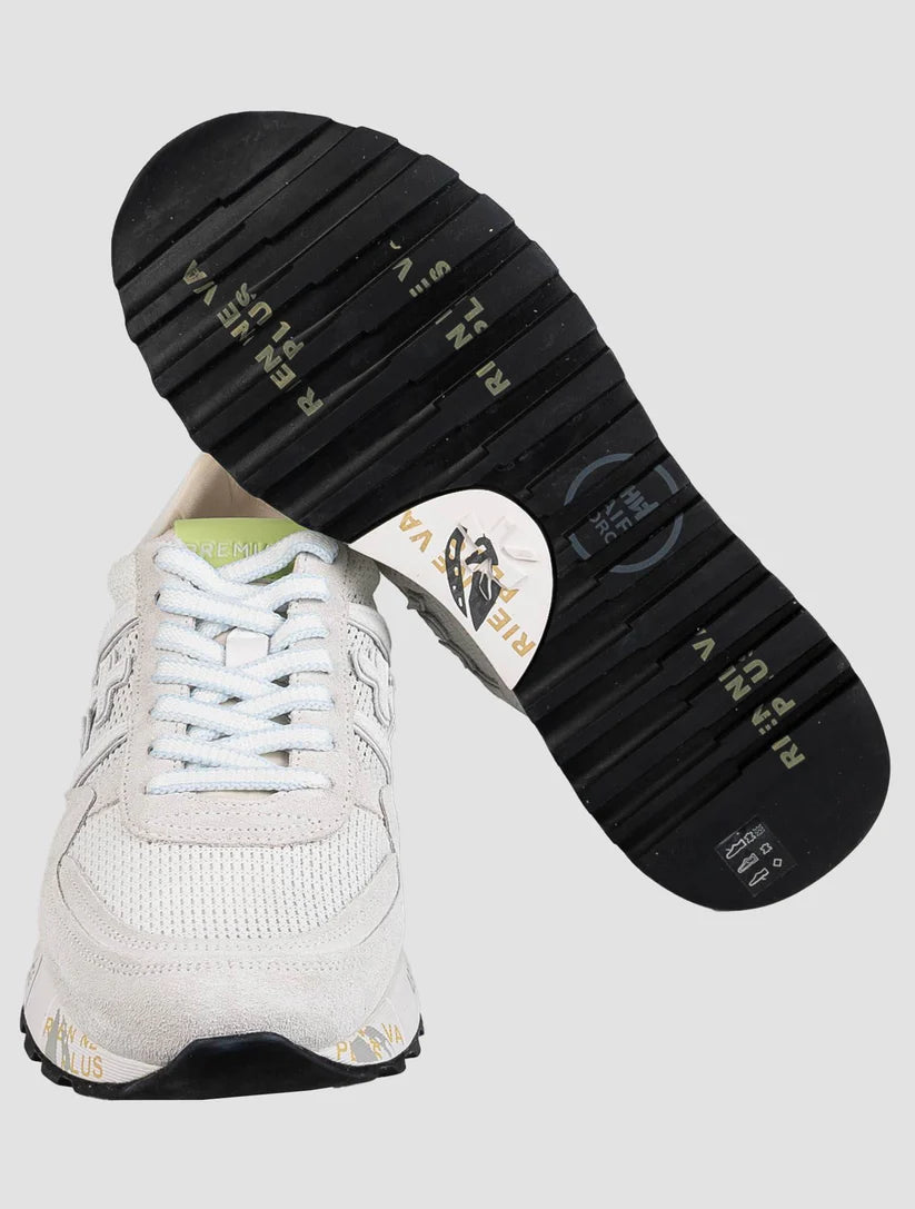 Premiata Gray Leather Suede Pl Pa Sneakers