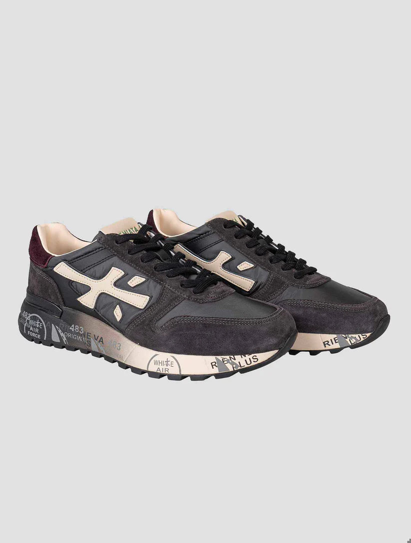 Premiata Gray Pa Leather Suede Pu Sneakers