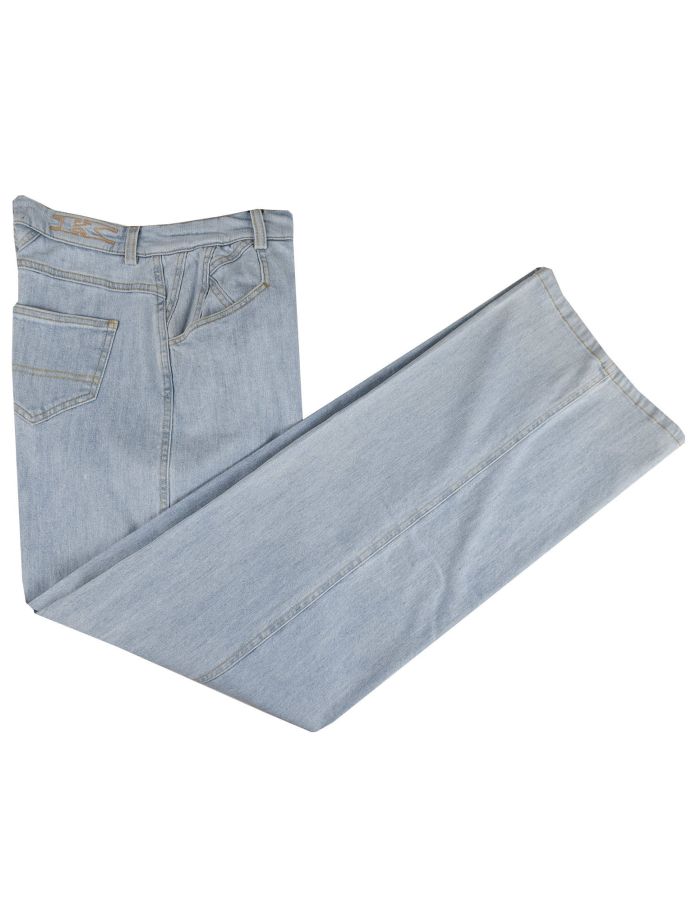 Kiton Light Blue Cotton Cashmere Ea Jeans