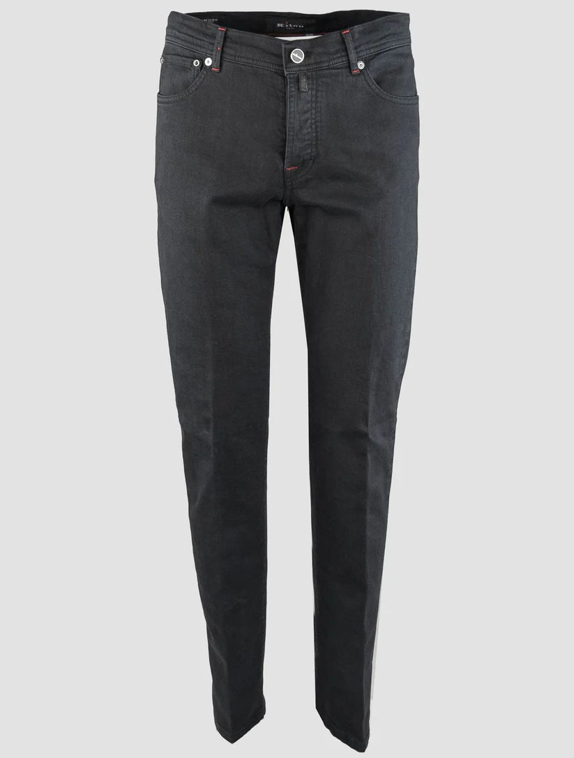Kiton Black Cotton Ea Jeans