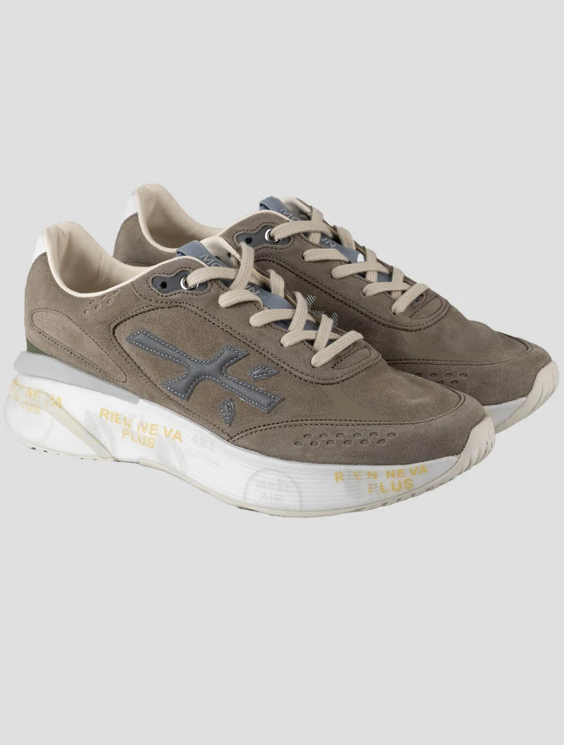 Premiata Brown Leather Suede Pa Sneakers