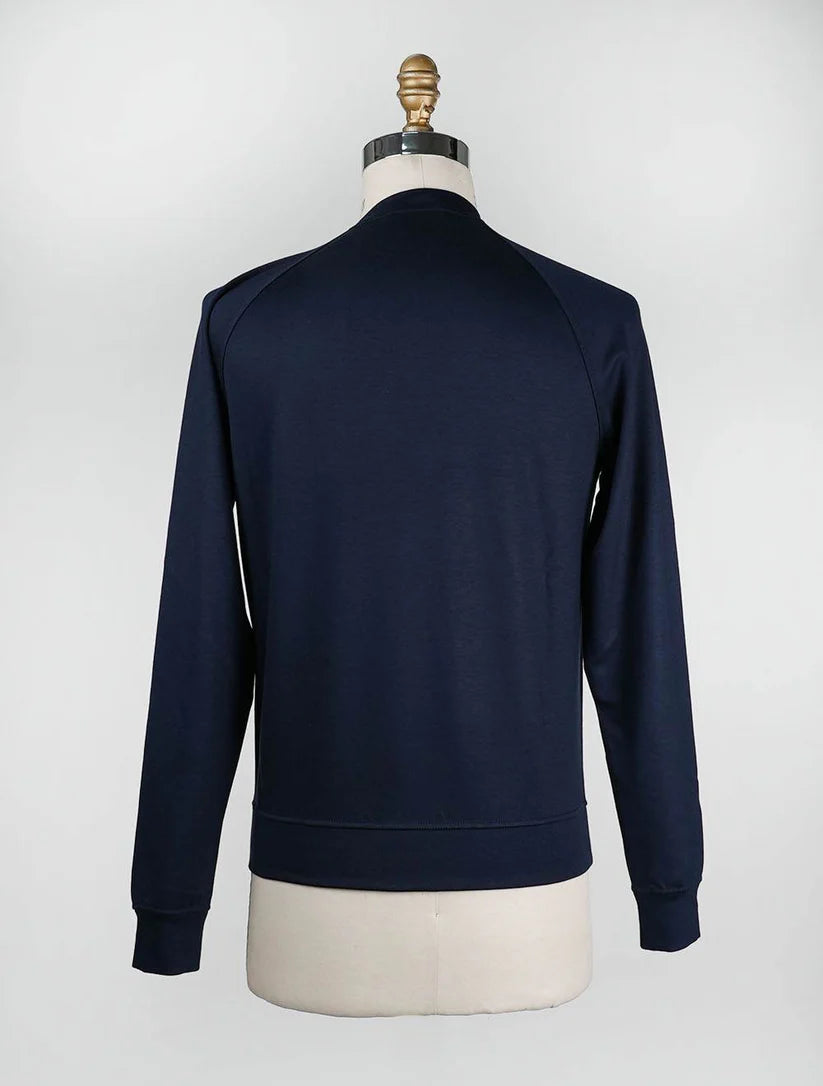 KNT Kiton Blue Viscose Ea Sweater Crewneck