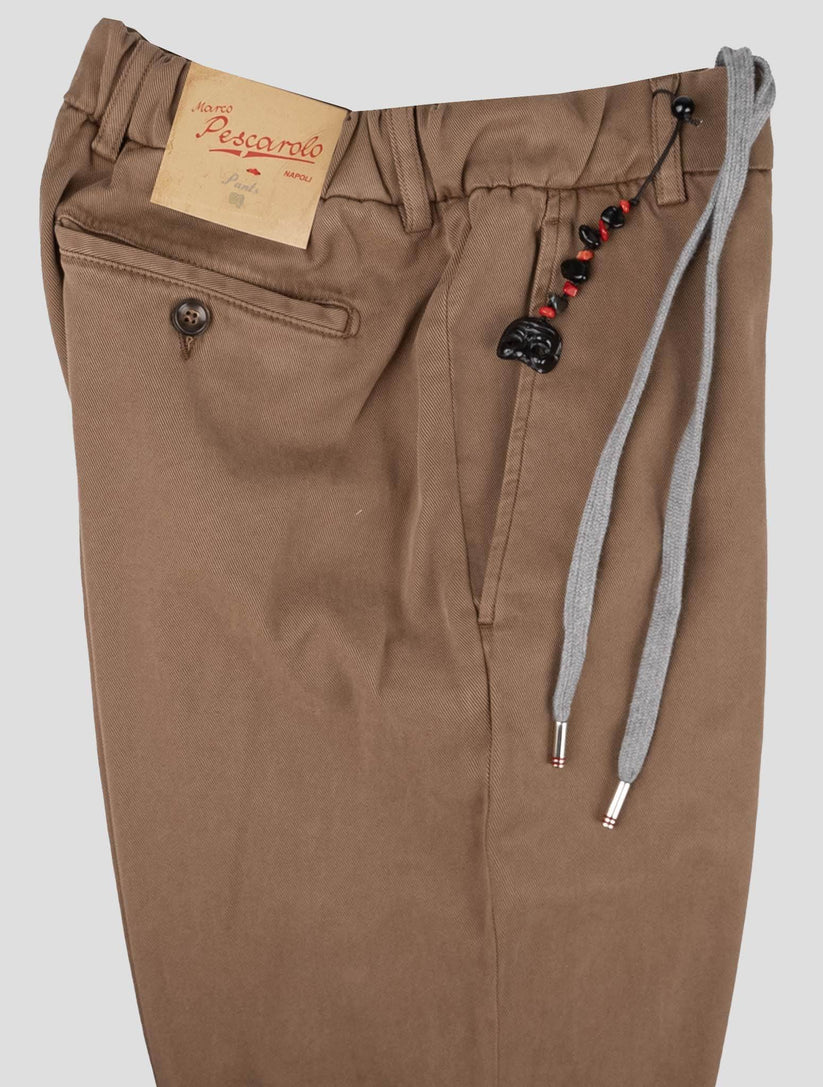 Marco Pescarolo Brown Lycra Cotton Ea Pants