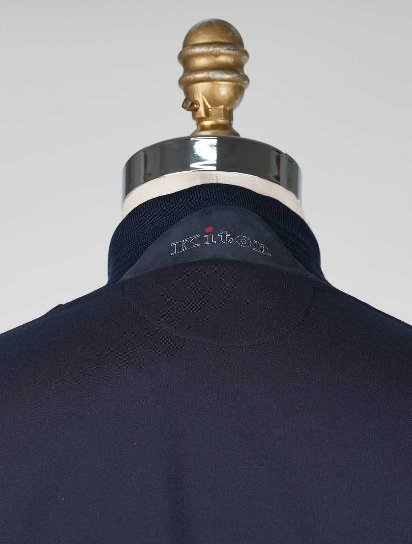 Kiton Blue Wool Ea Coat