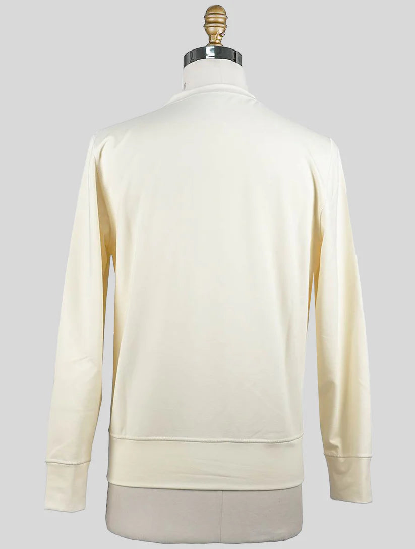 Kiton Beige Cotton Sweater Crewneck
