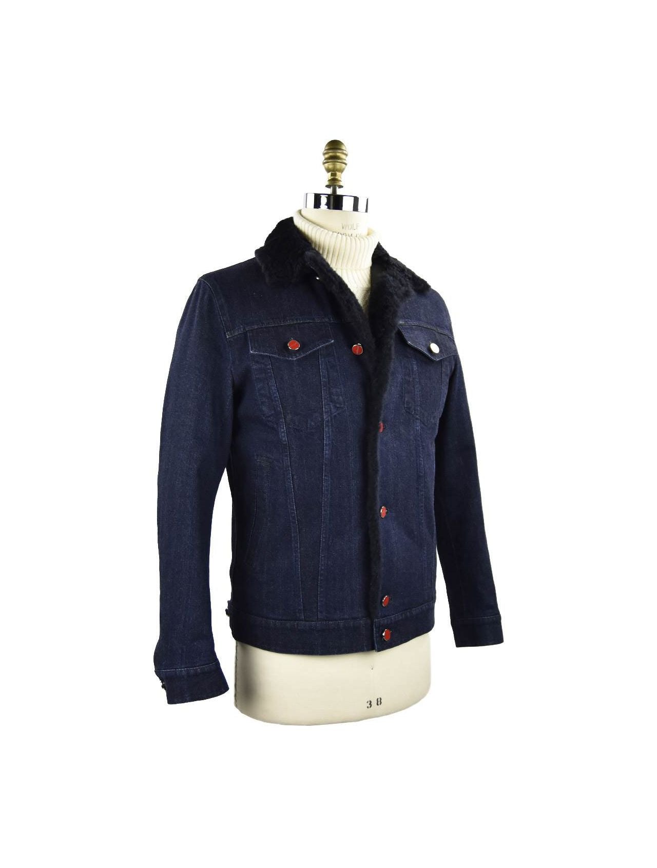 Kiton Dark Blue Cotton Ea Coat