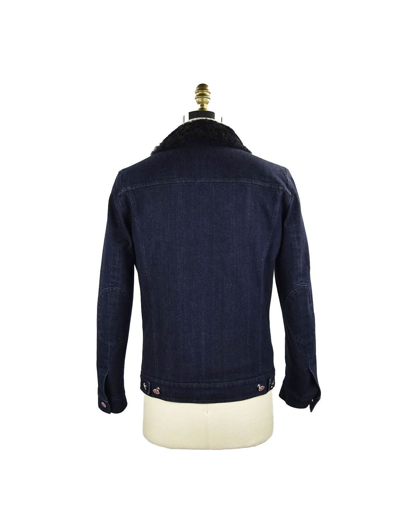 Kiton Dark Blue Cotton Ea Coat