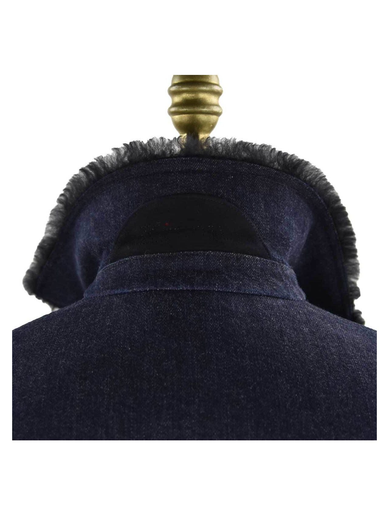 Kiton Dark Blue Cotton Ea Coat