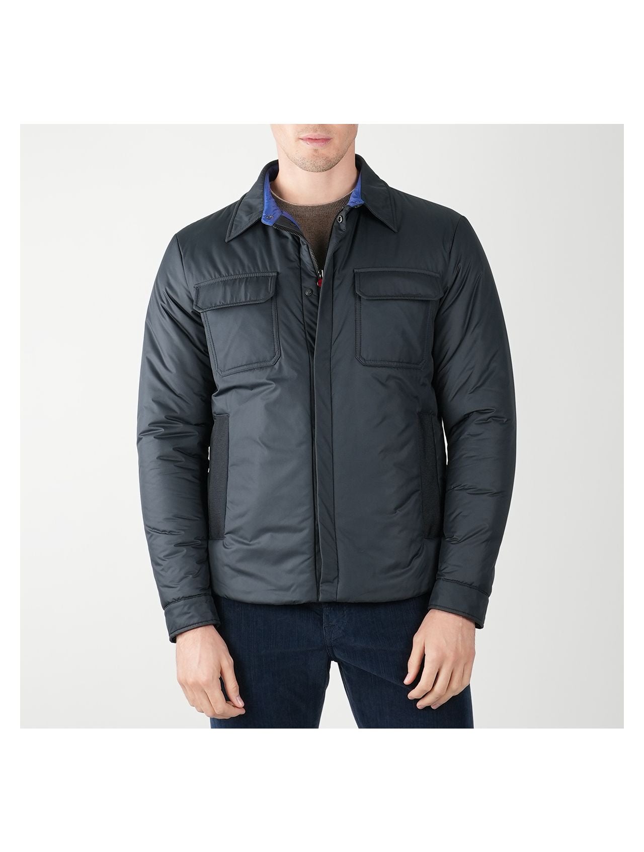 Kiton Blue Pl Coat