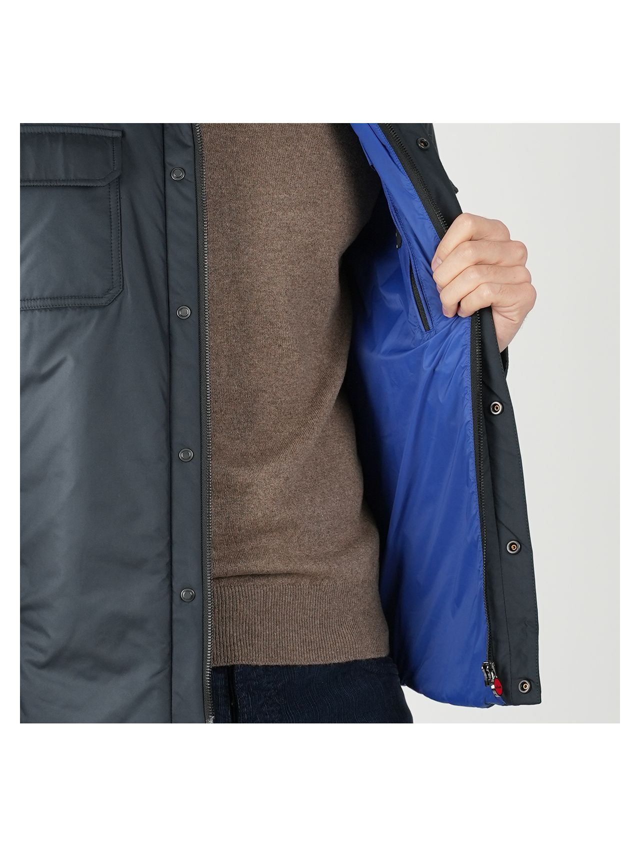 Kiton Blue Pl Coat