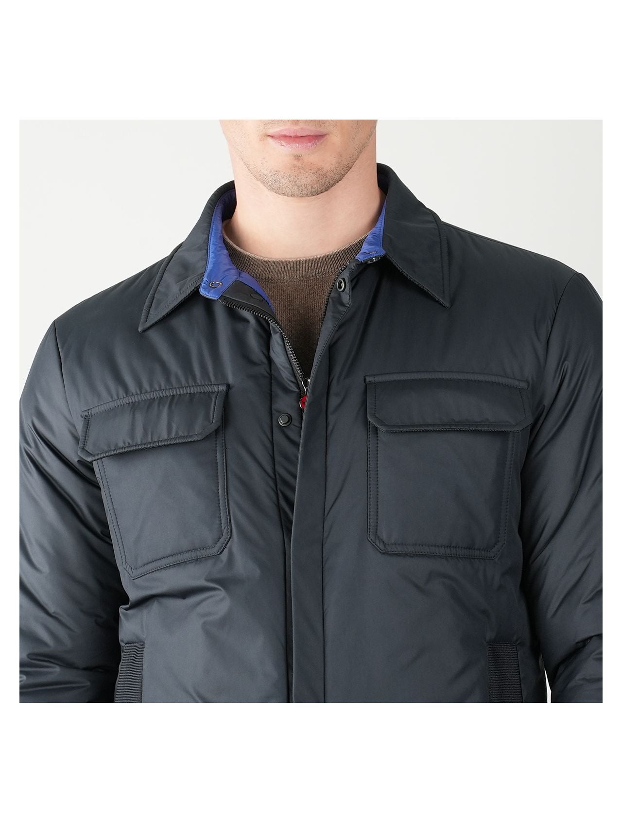 Kiton Blue Pl Coat