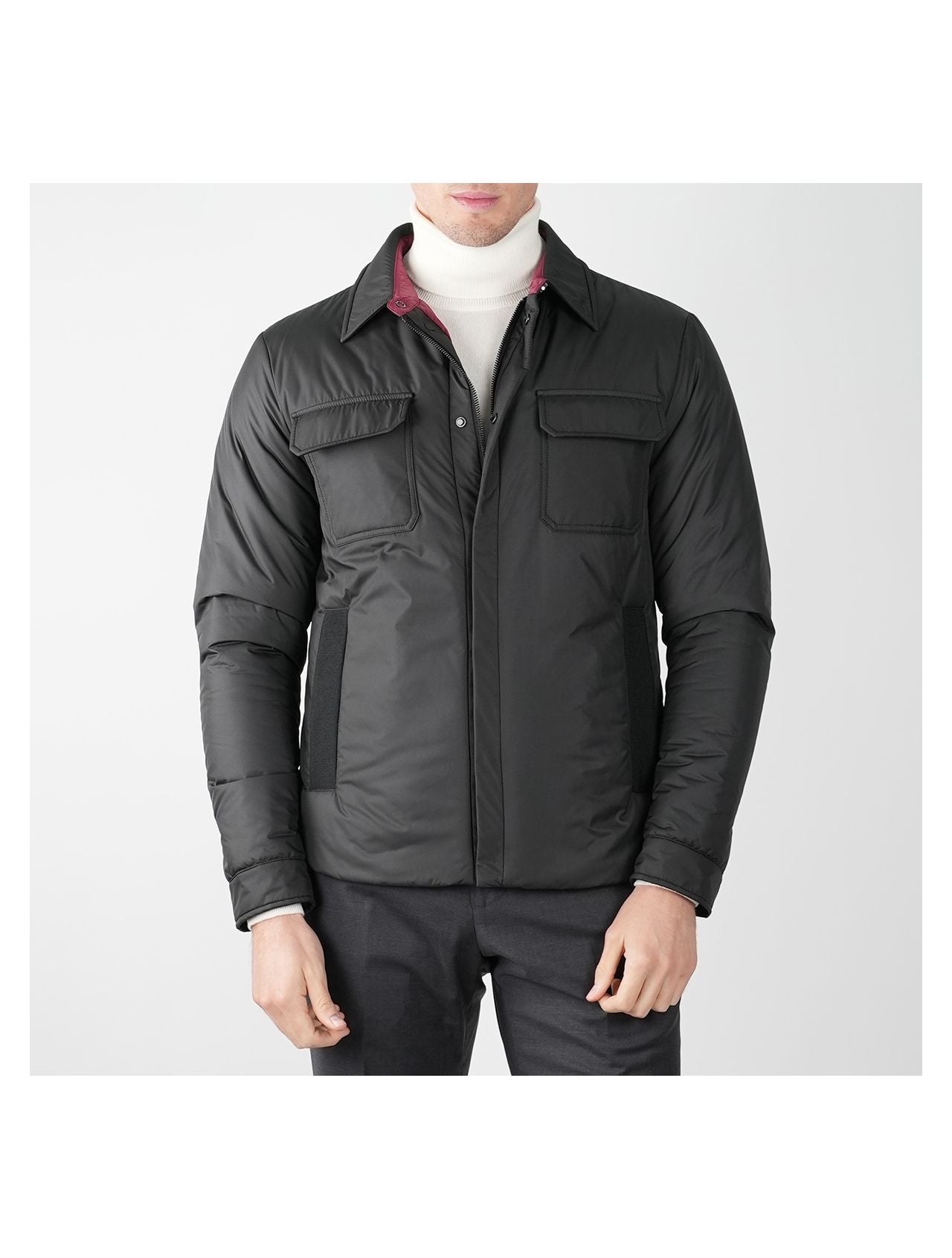 Kiton Black Pl Coat