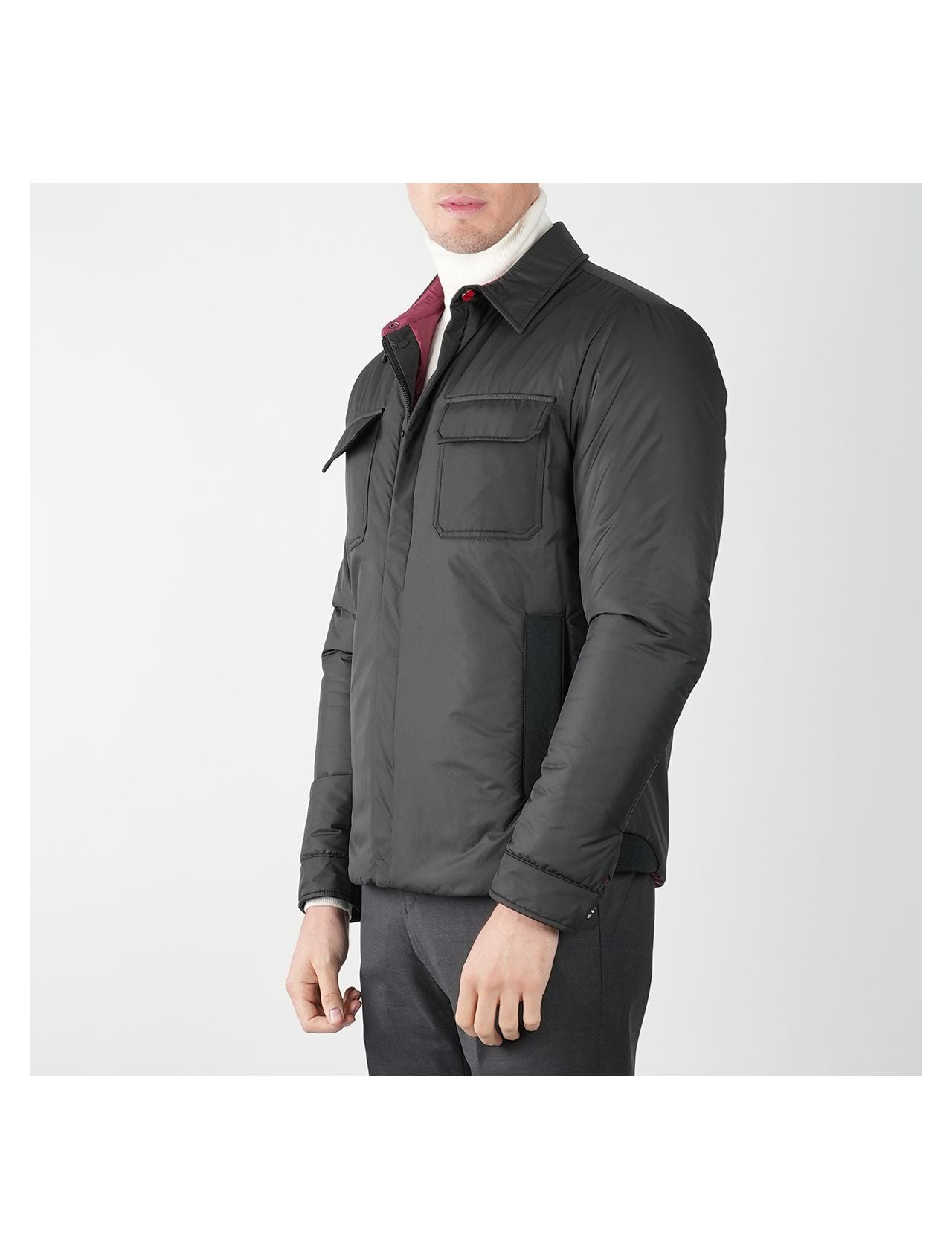 Kiton Black Pl Coat