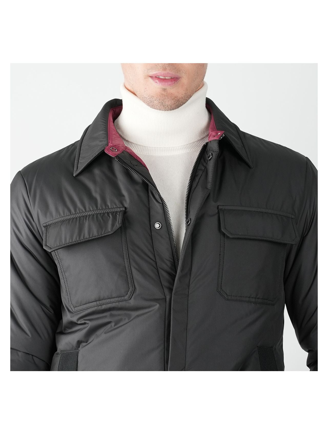 Kiton Black Pl Coat