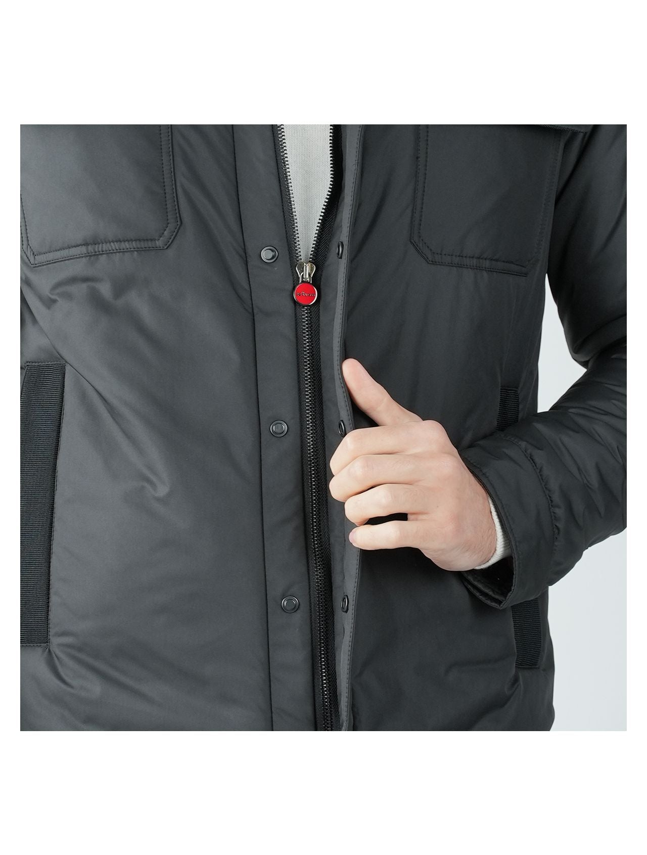 Kiton Black Pl Coat