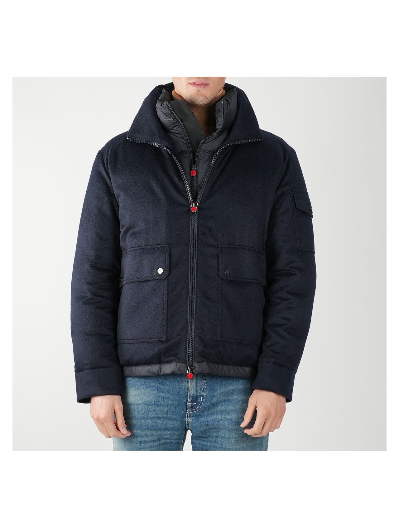 Kiton Blue Cashmere Coat