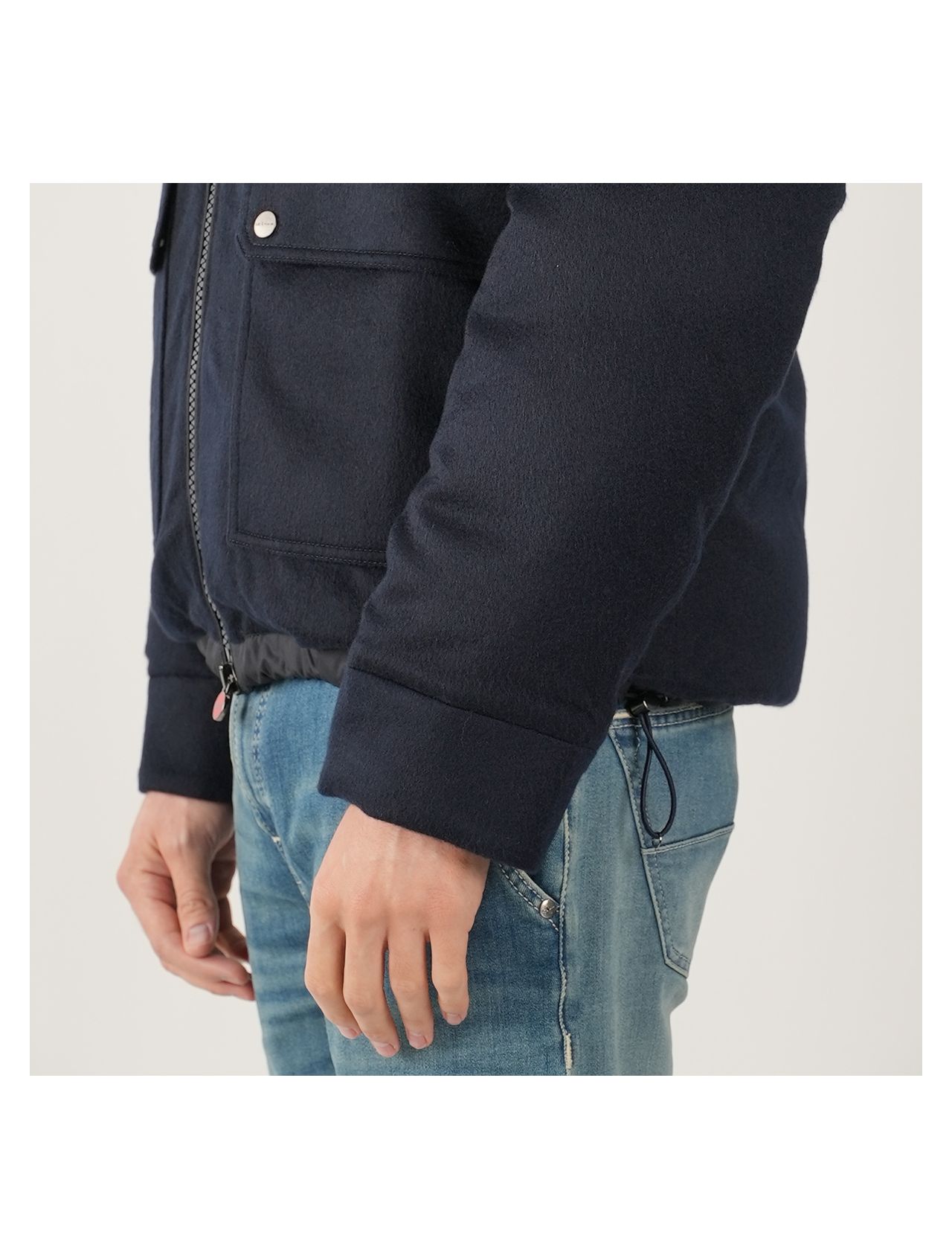 Kiton Blue Cashmere Coat