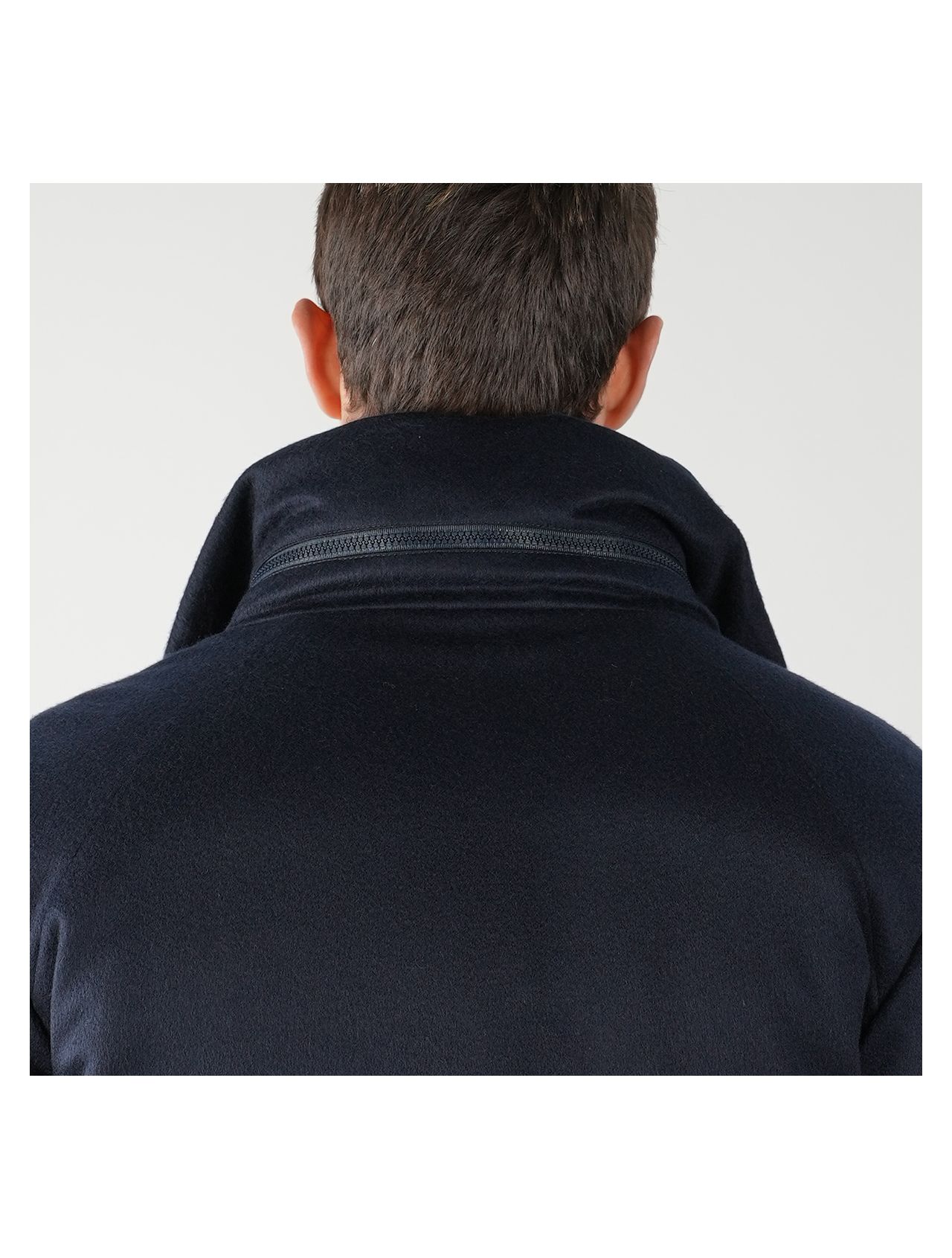 Kiton Blue Cashmere Coat