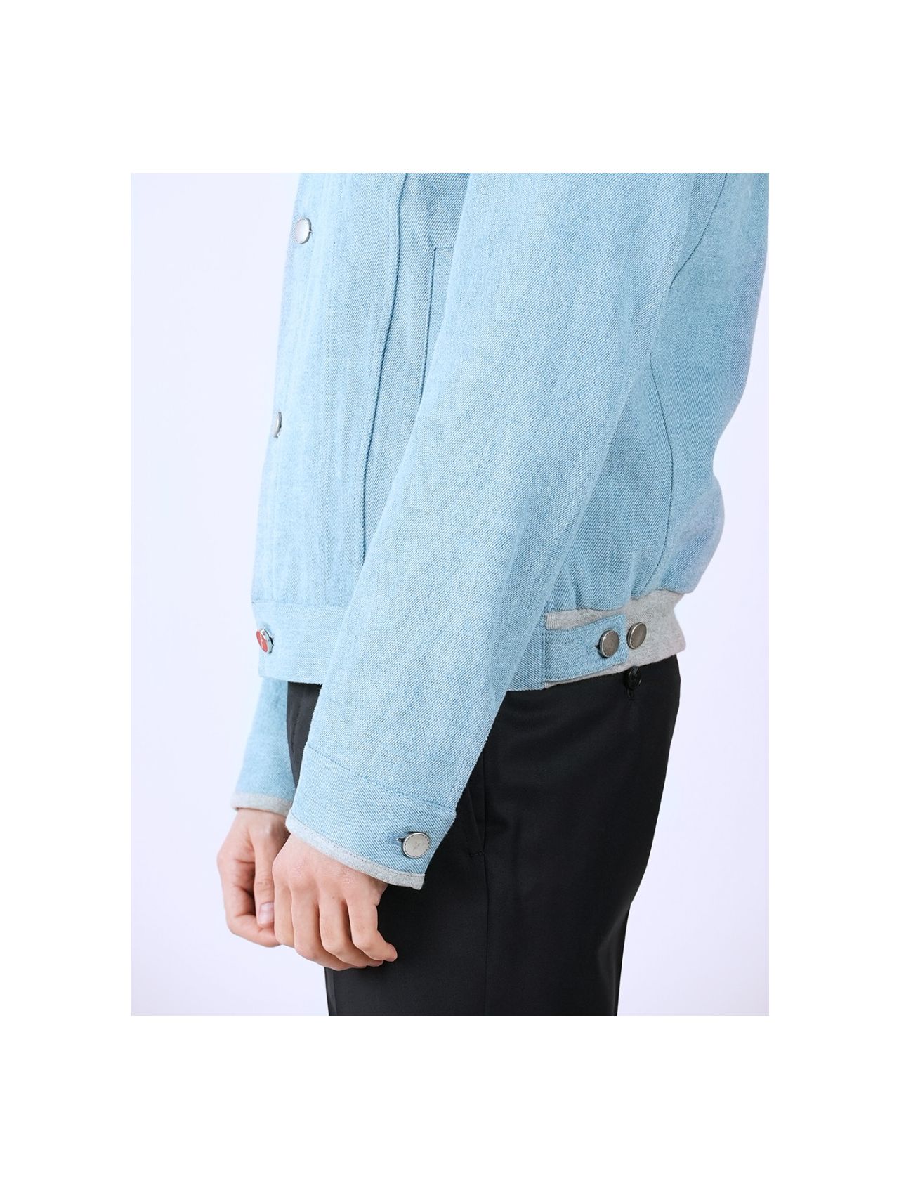 Kiton Blue Denim Cotton Coat