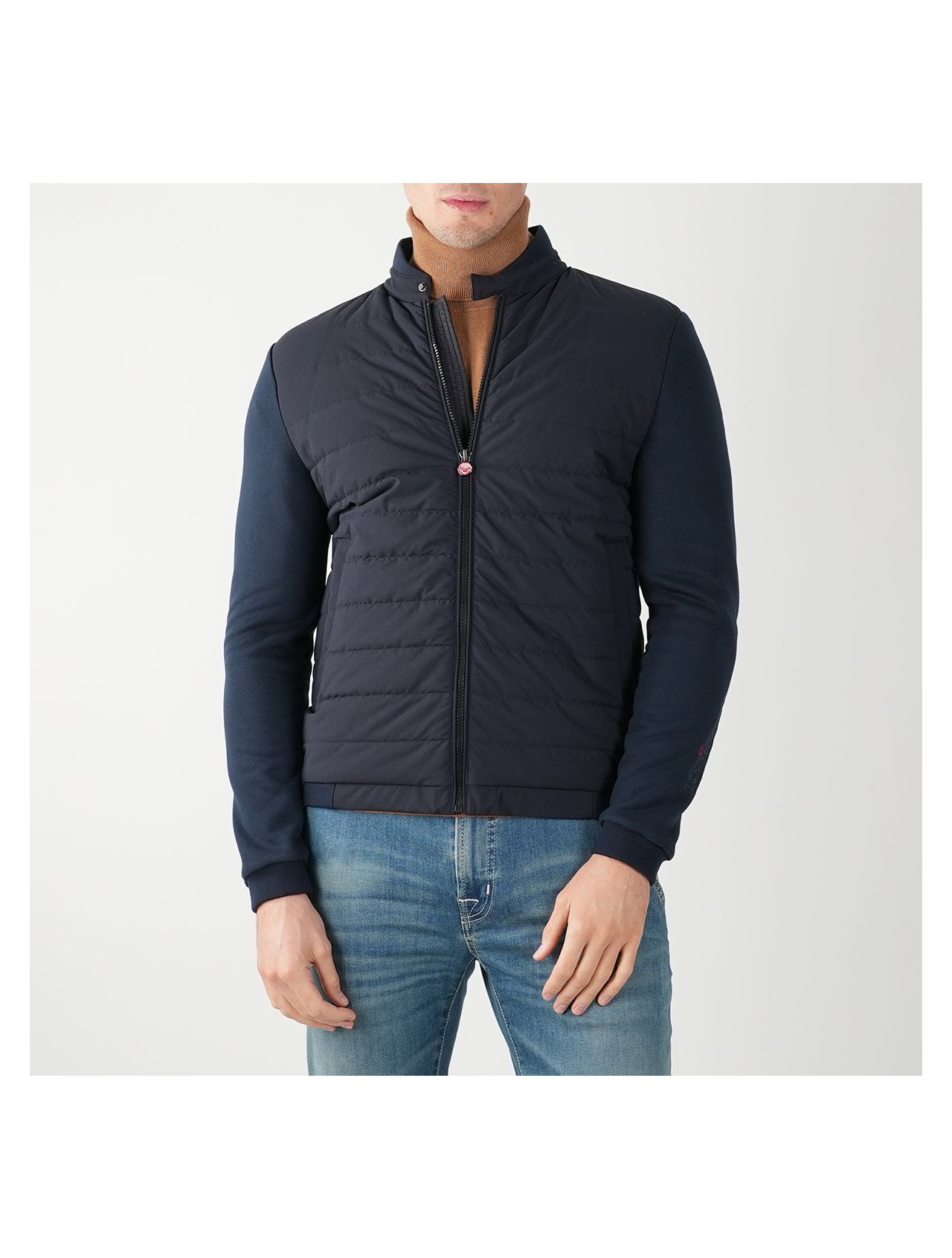 Kiton Blue Cotton Pl Pa Ea Coat