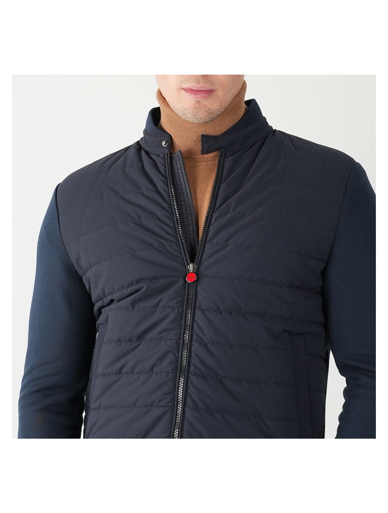 Kiton Blue Cotton Pl Pa Ea Coat