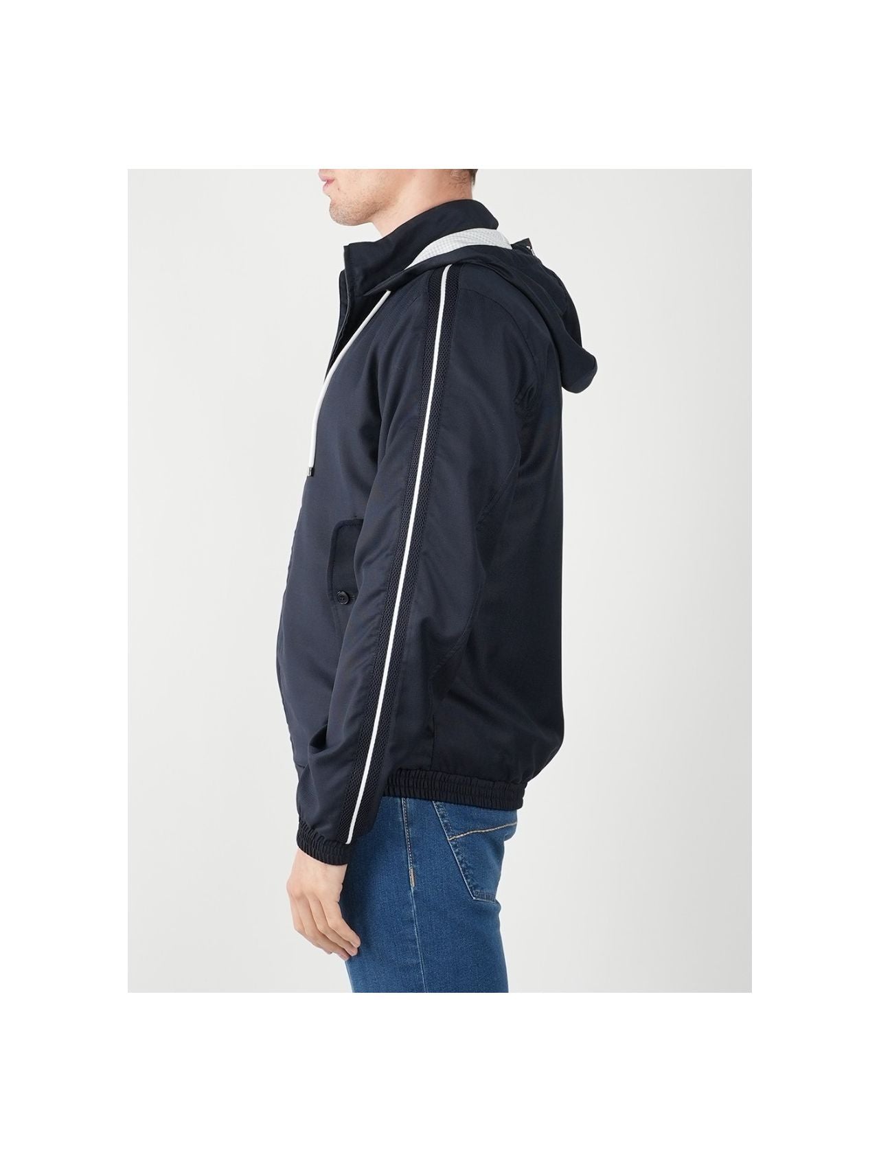 Kiton Blue Virgin Wool Pa Coat