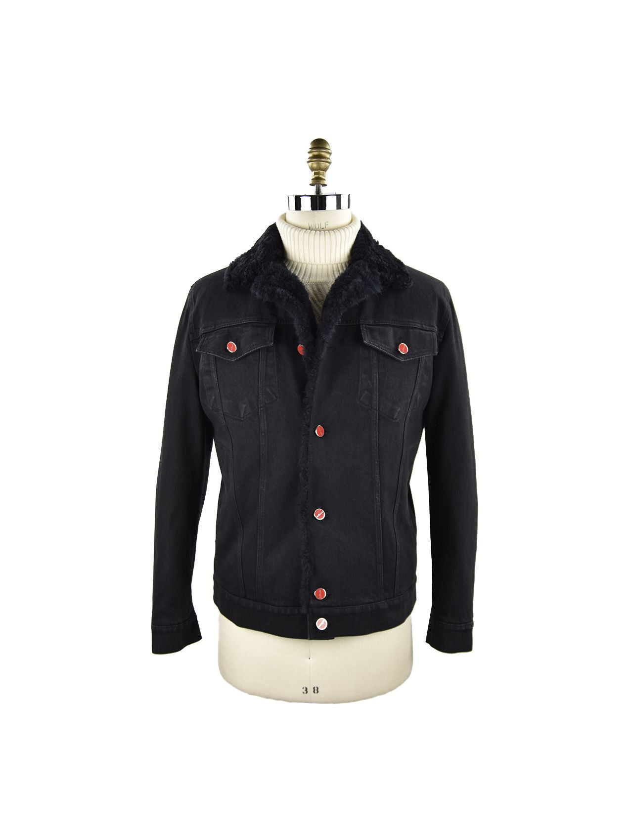 Kiton Black Cotton Ea Coat