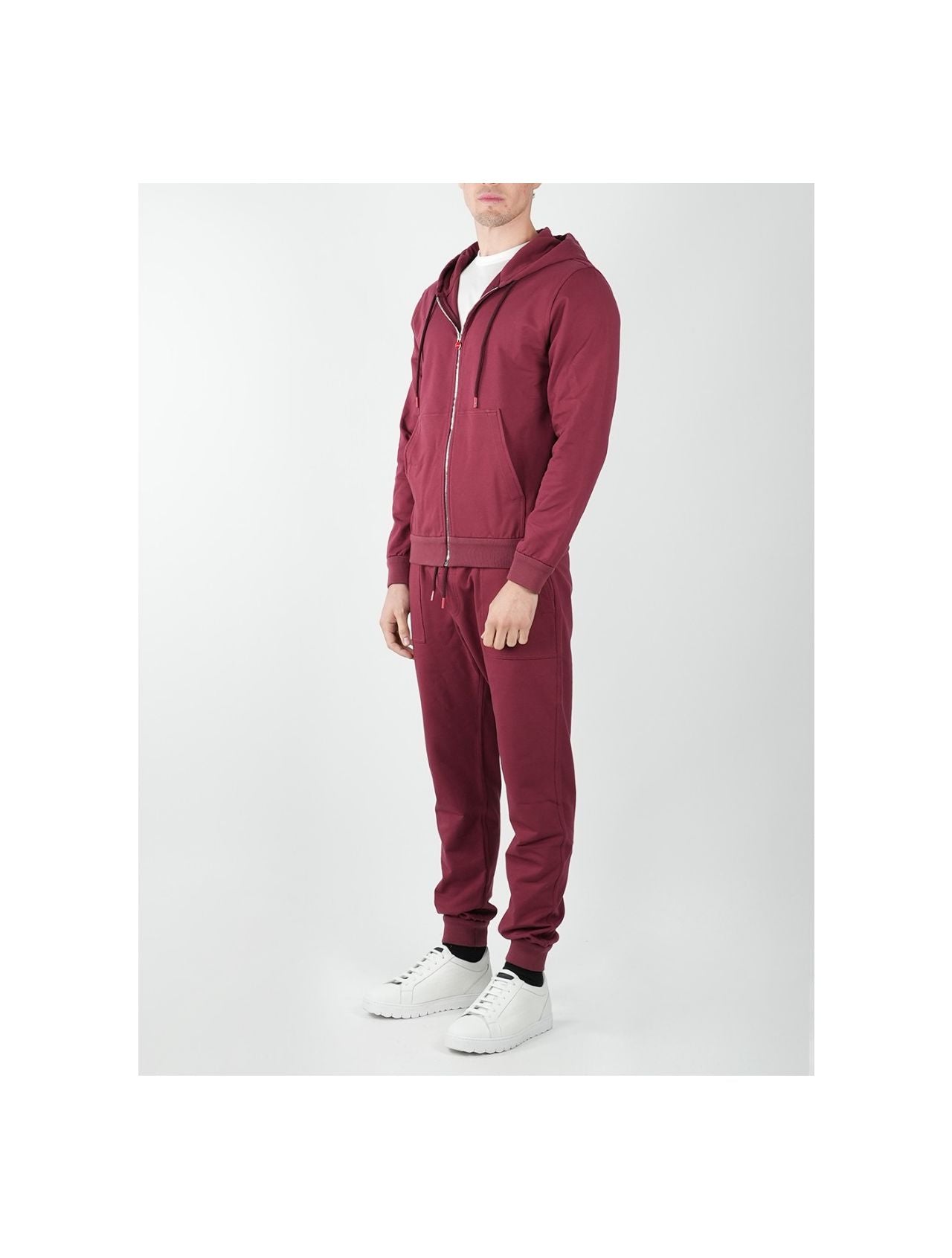 Kiton Burgundy Cotton Ea Tracksuit