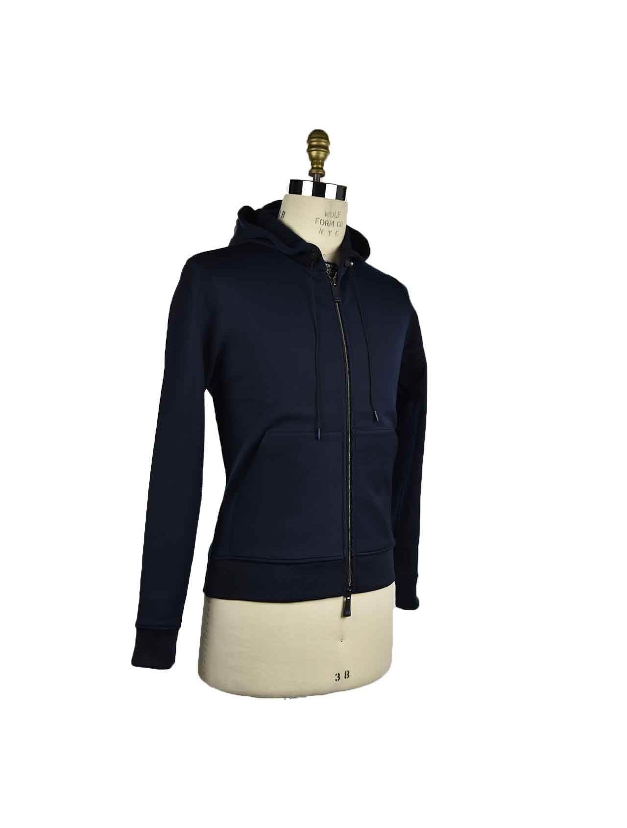 KNT Kiton Blue Pl Cotton Pa Ea Coat