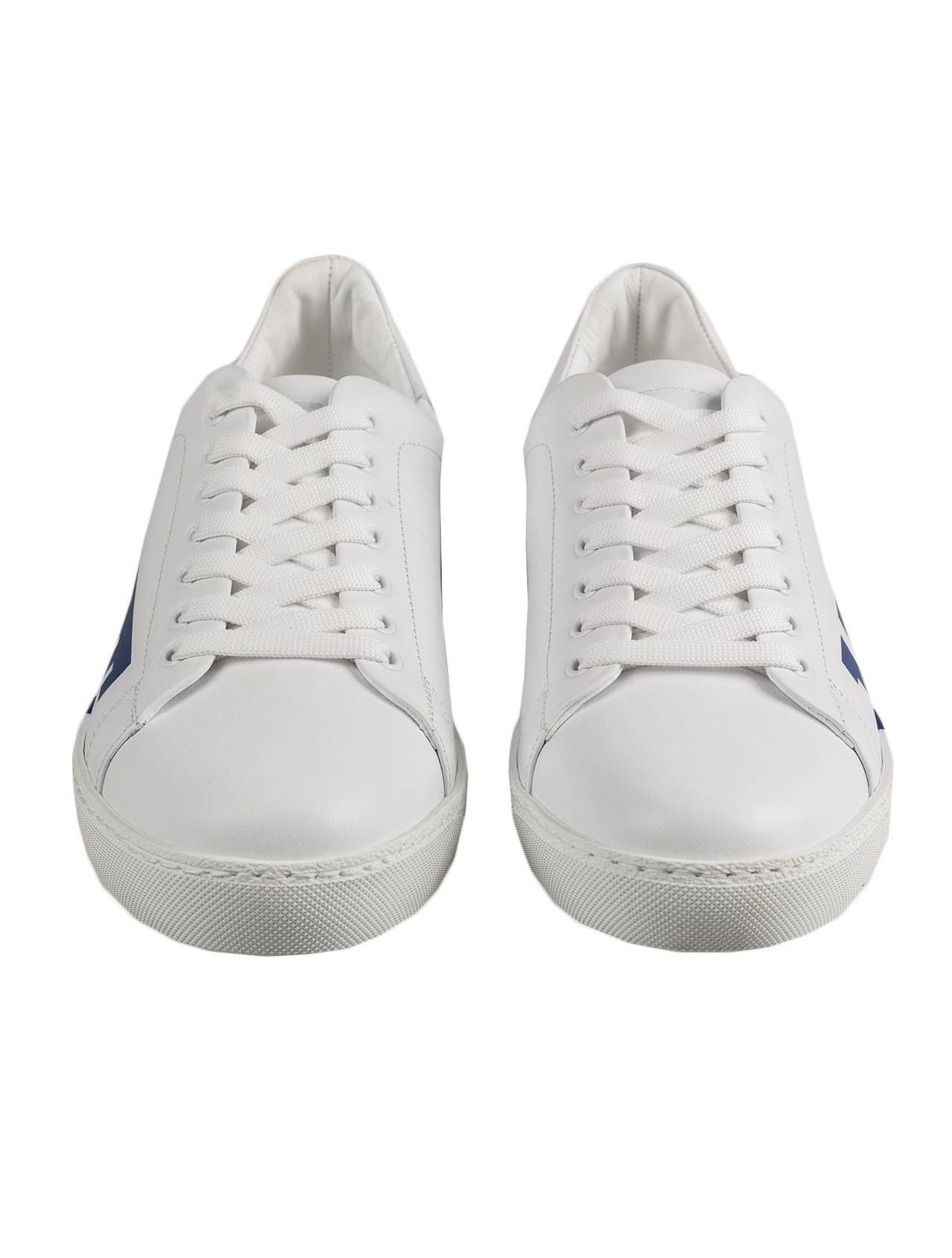 KNT Kiton White Leather Calfskin Shoes