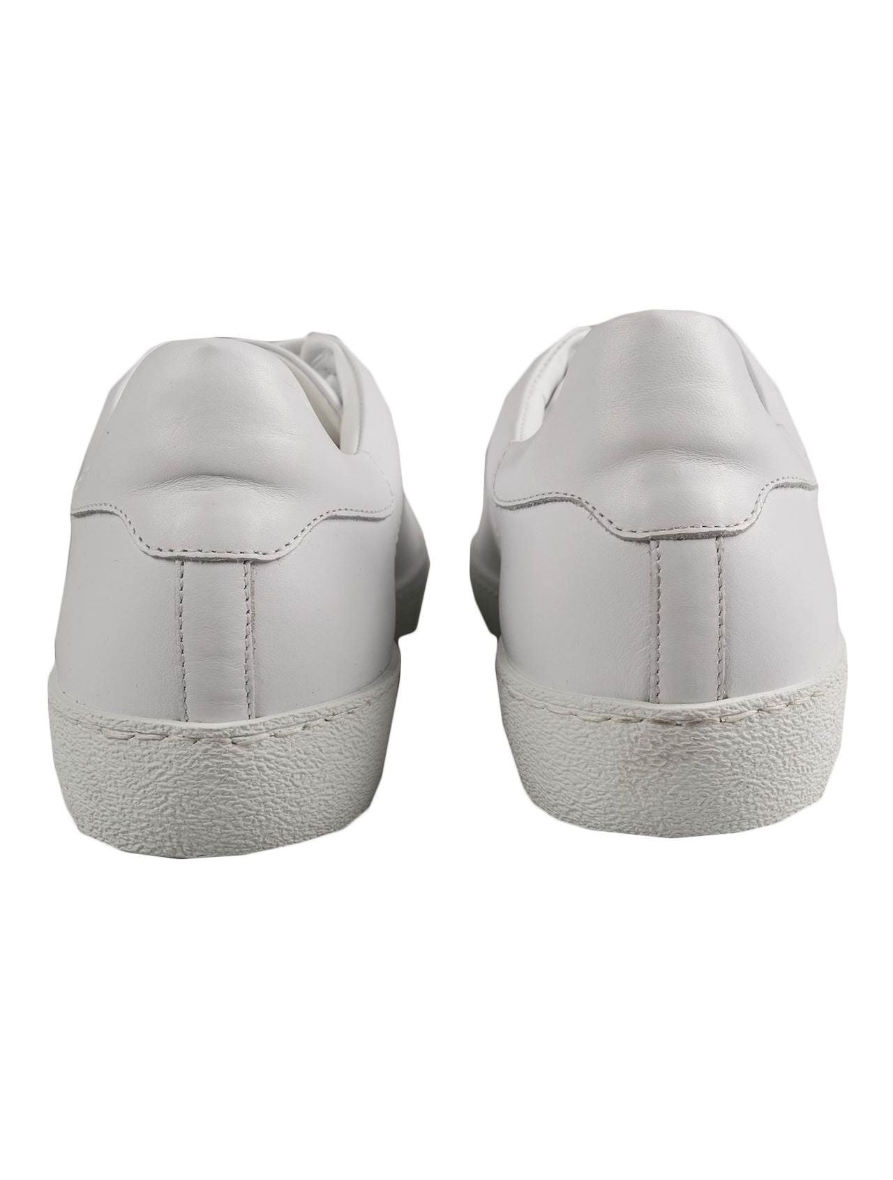 KNT Kiton White Leather Calfskin Shoes