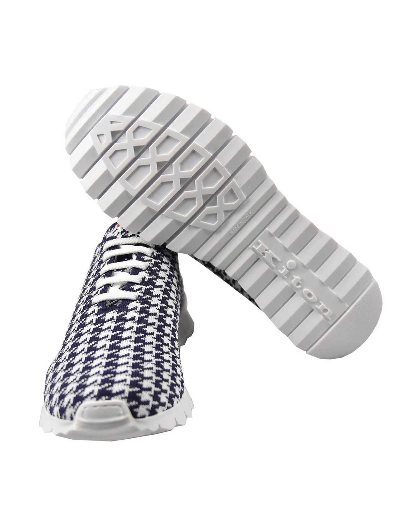 Kiton Blue White Pl Pa Shoes FITS