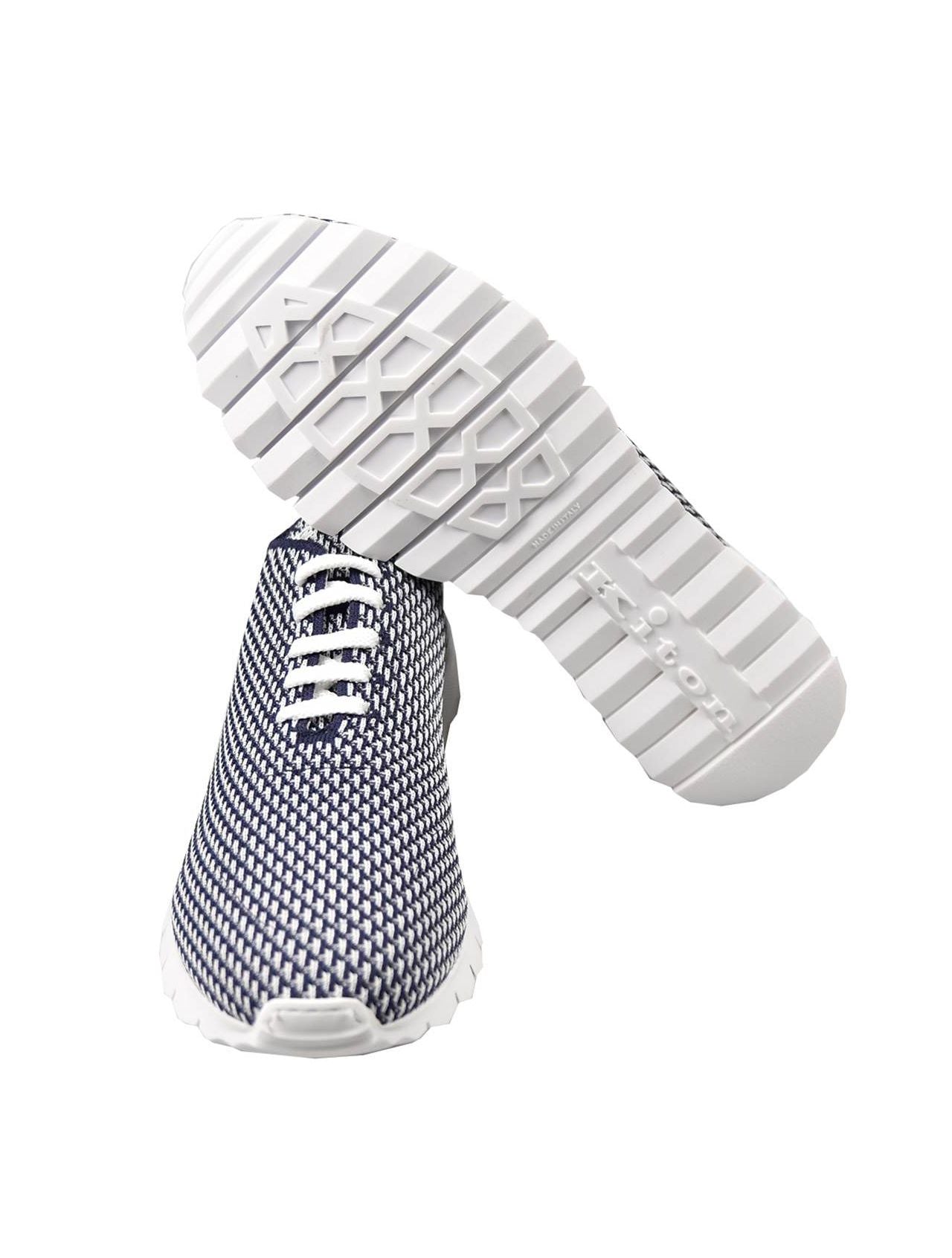Kiton Blue White Pl Pa Shoes FITS