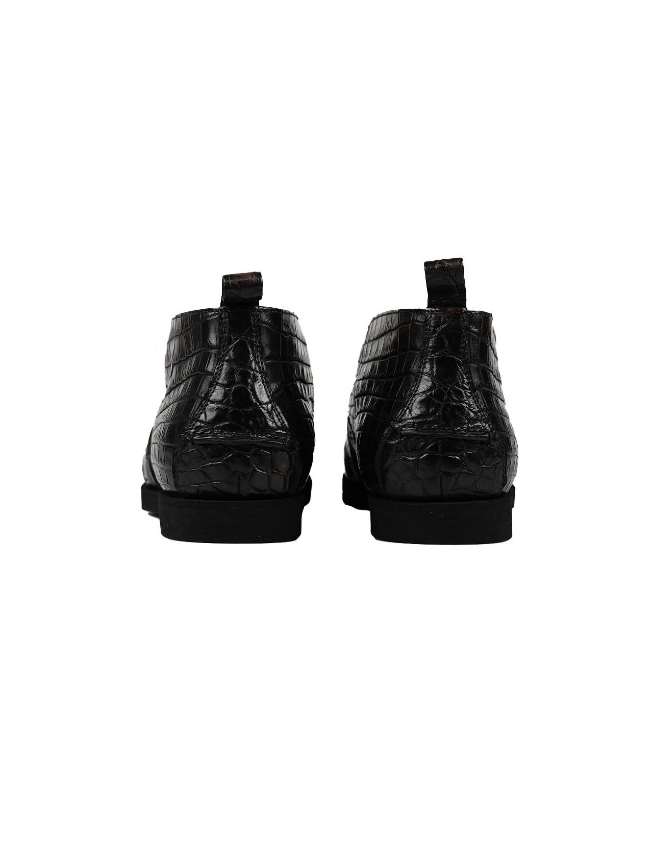 Kiton Brown Leather Crocodile Shoes