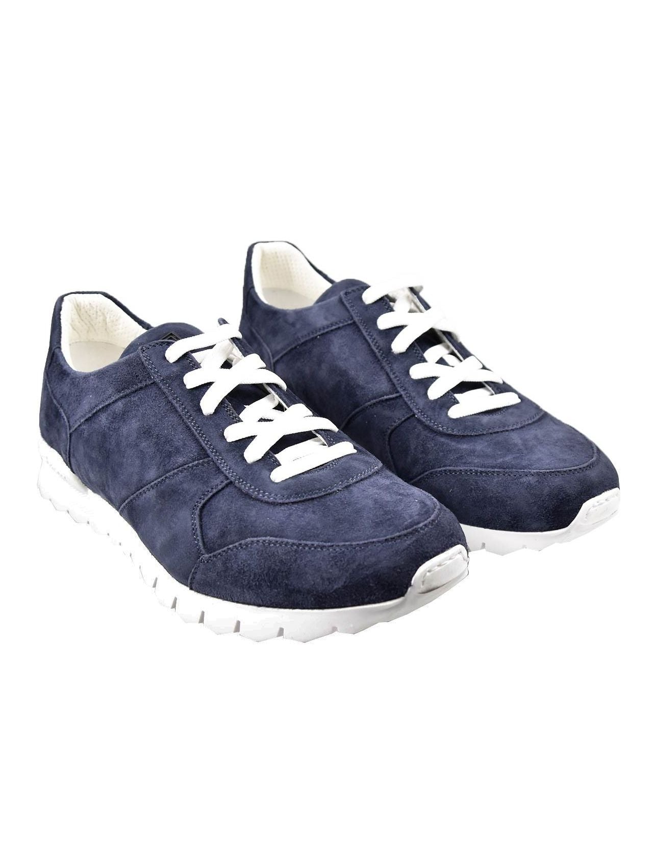 Kiton Blue Leather Goatskin Shoes VLAW