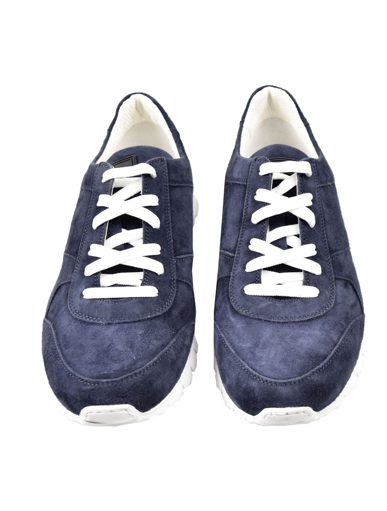 Kiton Blue Leather Goatskin Shoes VLAW