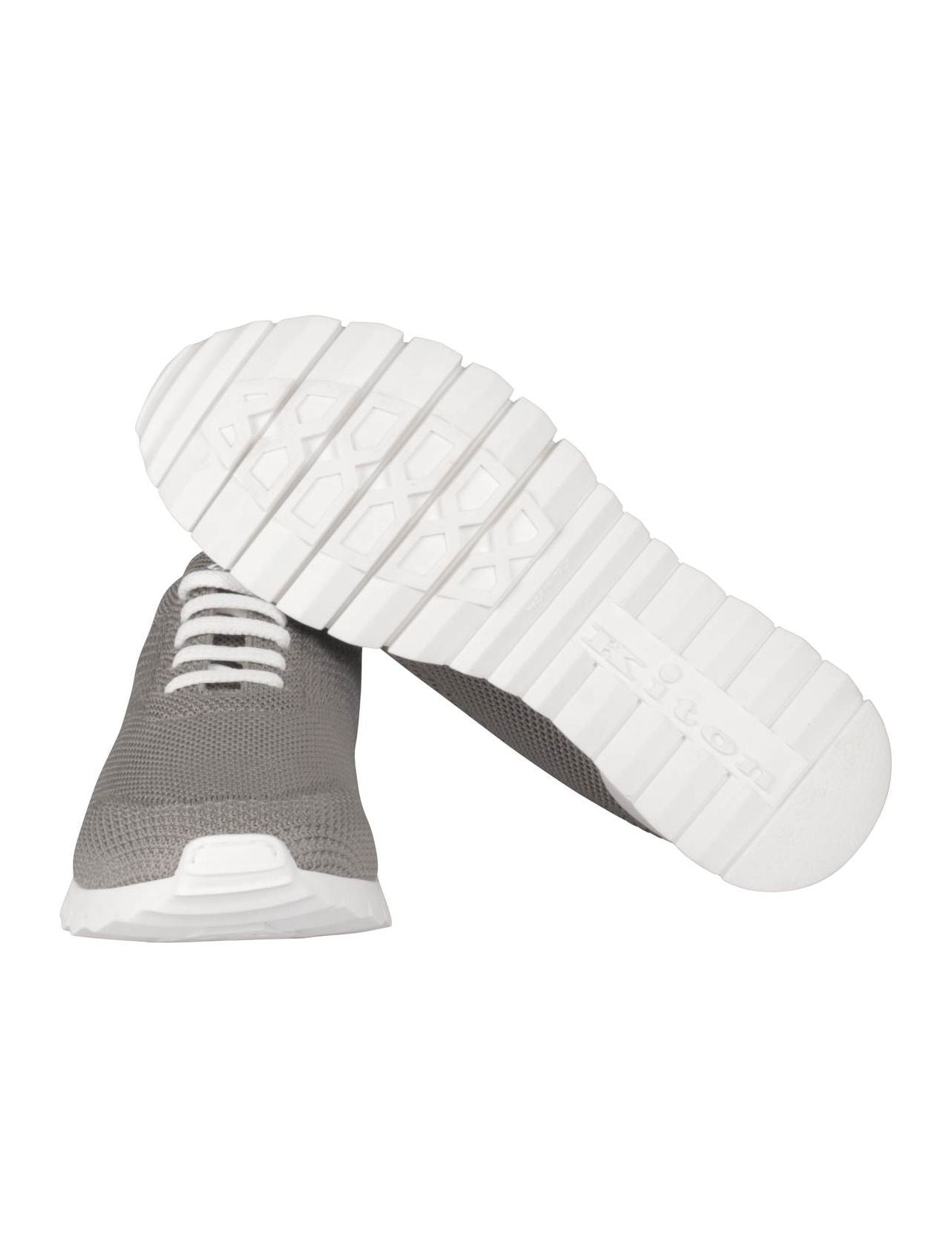 Kiton Dark Gray Cotton Ea Sneakers FITS