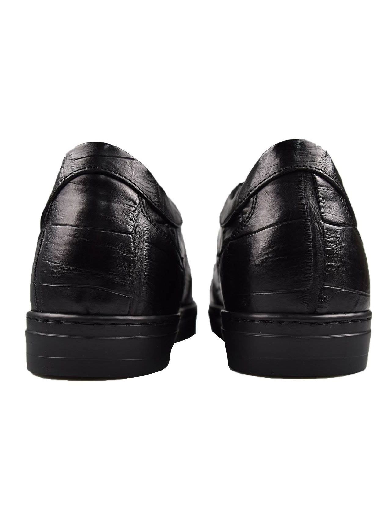 Kiton Black Crocodile Sneakers SUIB