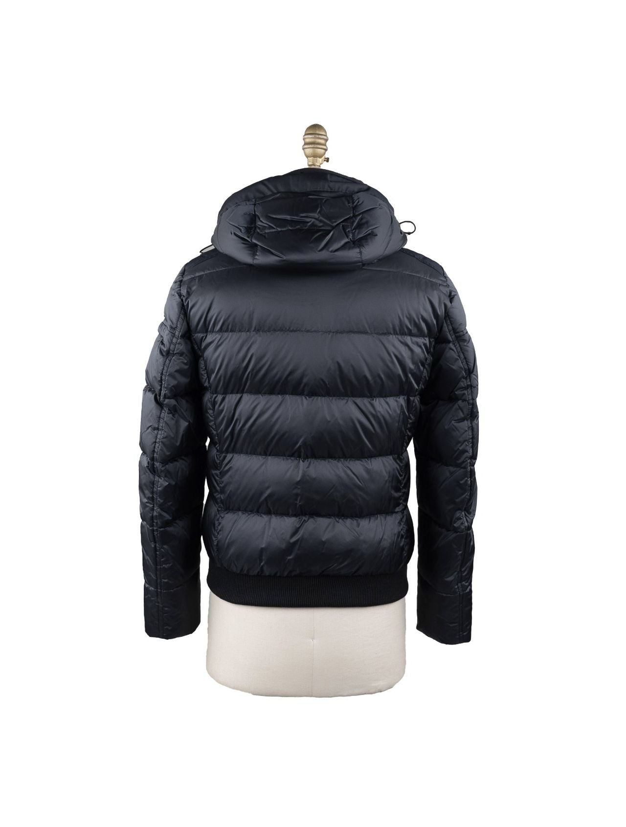 MooRER Blue Pl Cotton Pa Sheepskin Collar Coat