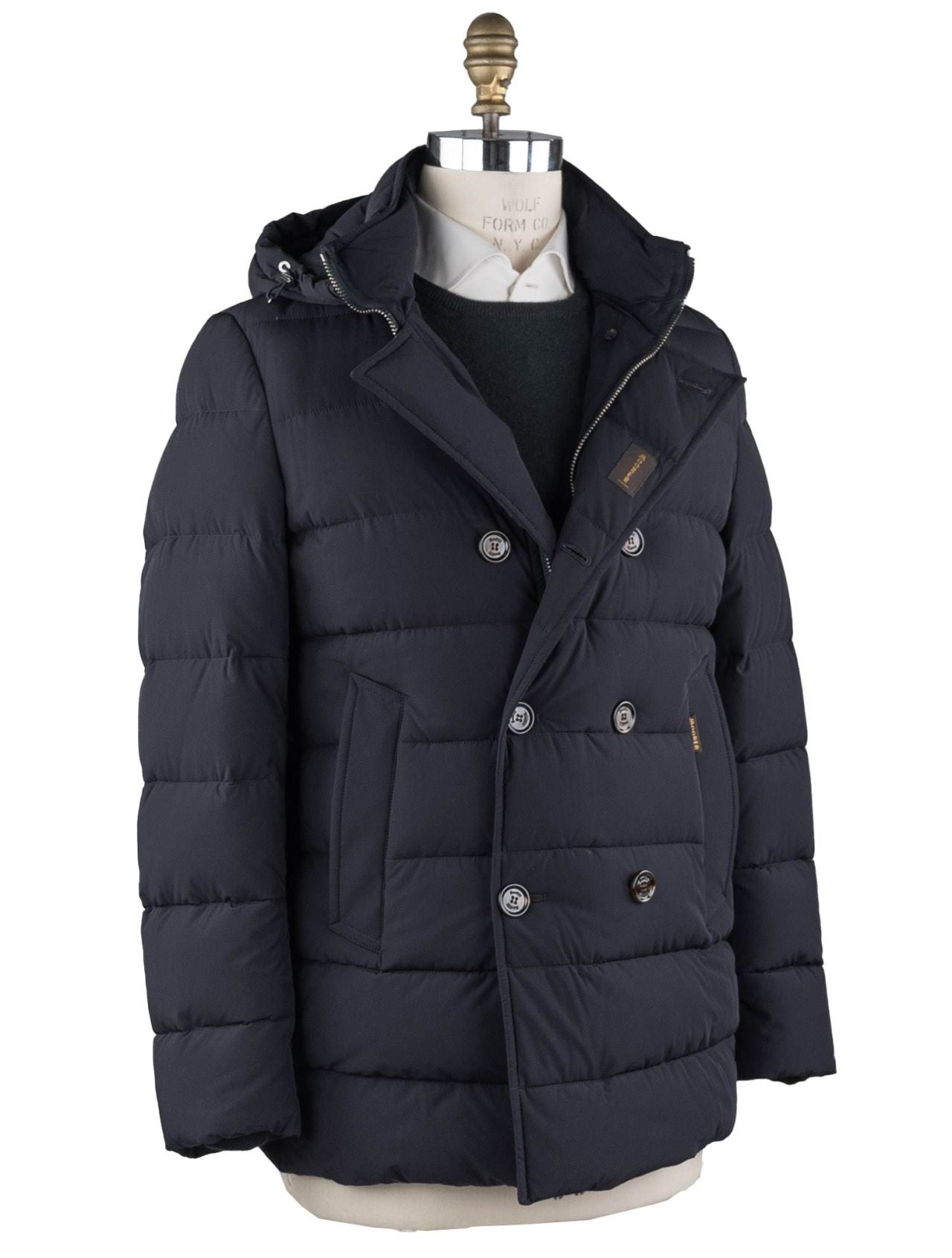 MooRER Dark Blue Pa Pl Coat