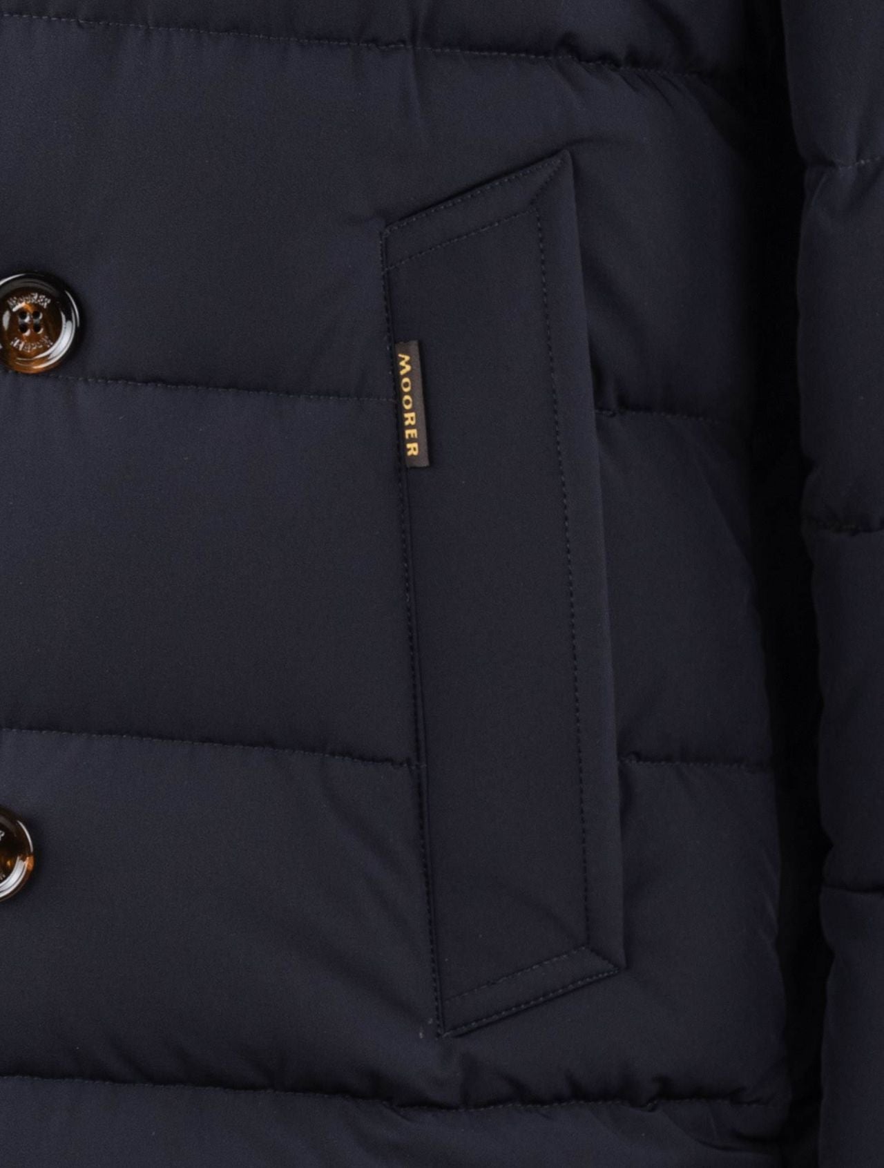 MooRER Dark Blue Pa Pl Coat