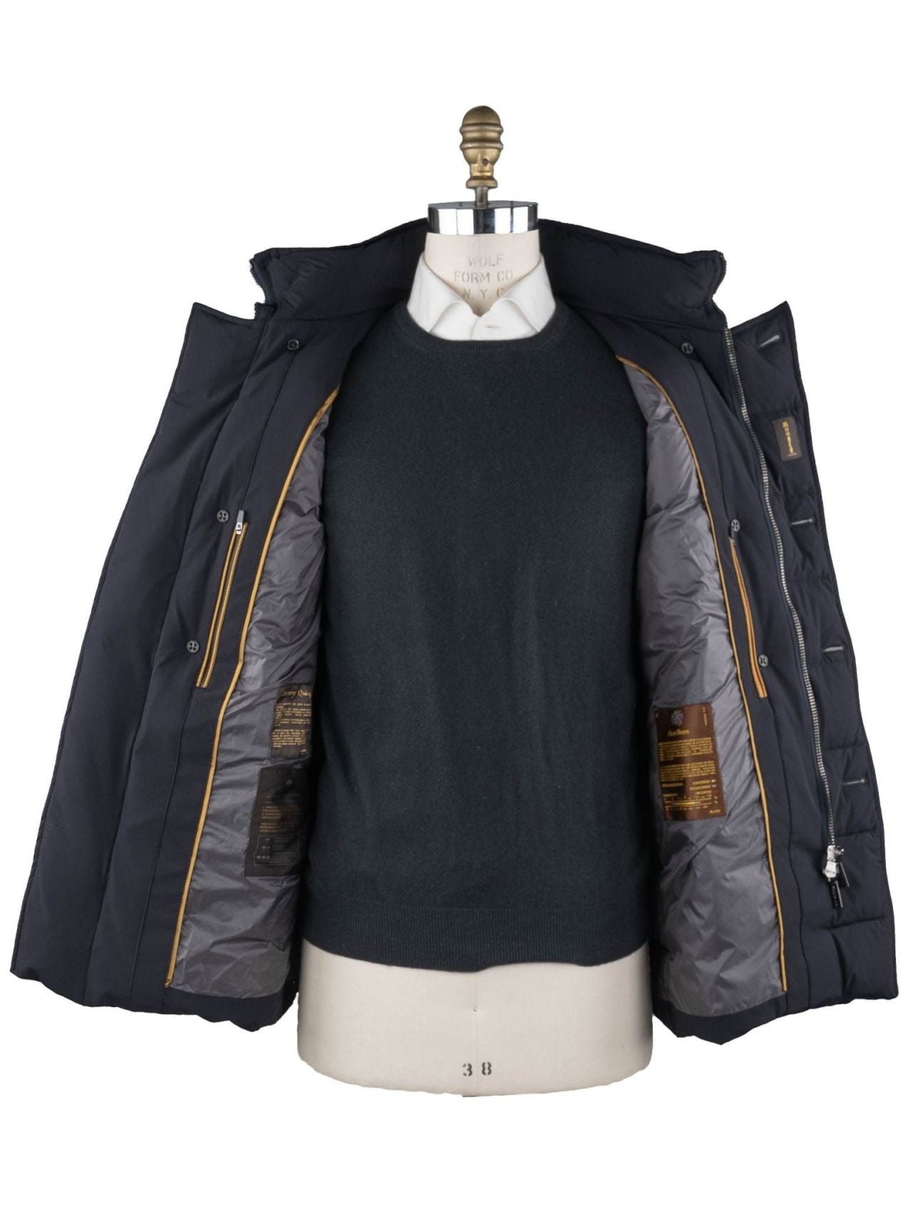 MooRER Dark Blue Pa Pl Coat