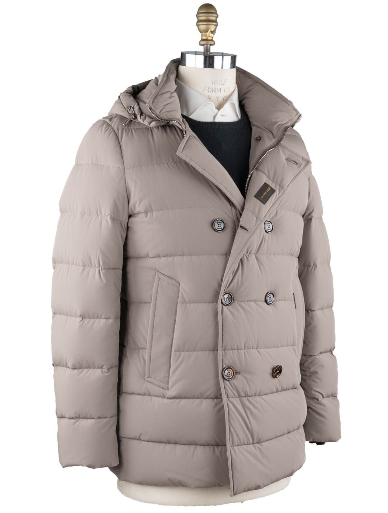 MooRER Taupe Pa Pl Coat