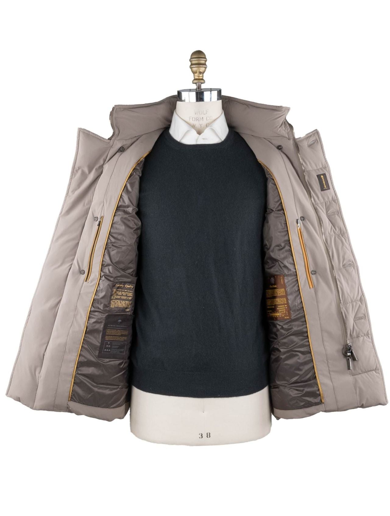 MooRER Taupe Pa Pl Coat