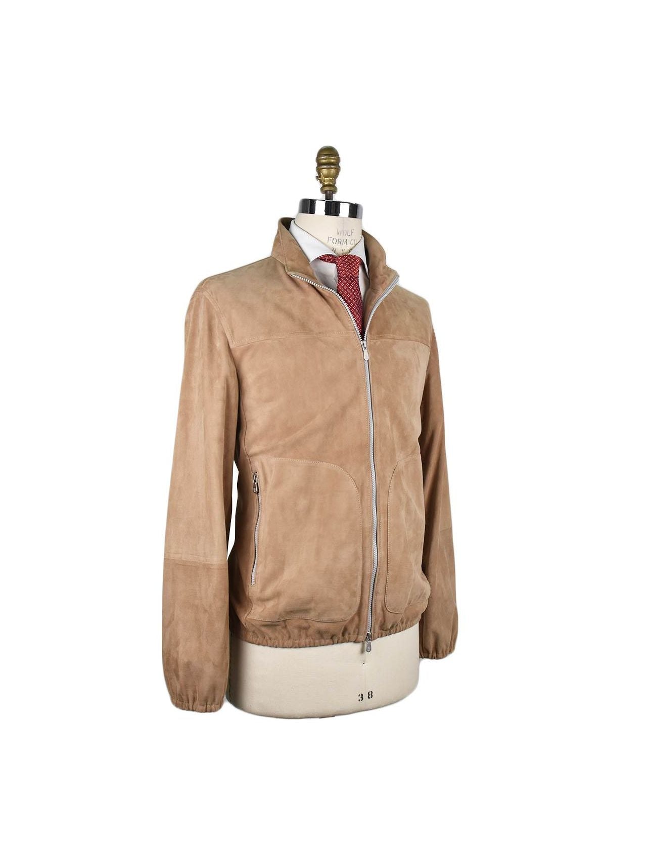 Brunello Cucinelli Beige Leather Coat